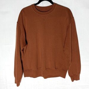 Vintage Fruit Of The Loom Brown Crew Neck Sweatshirt M